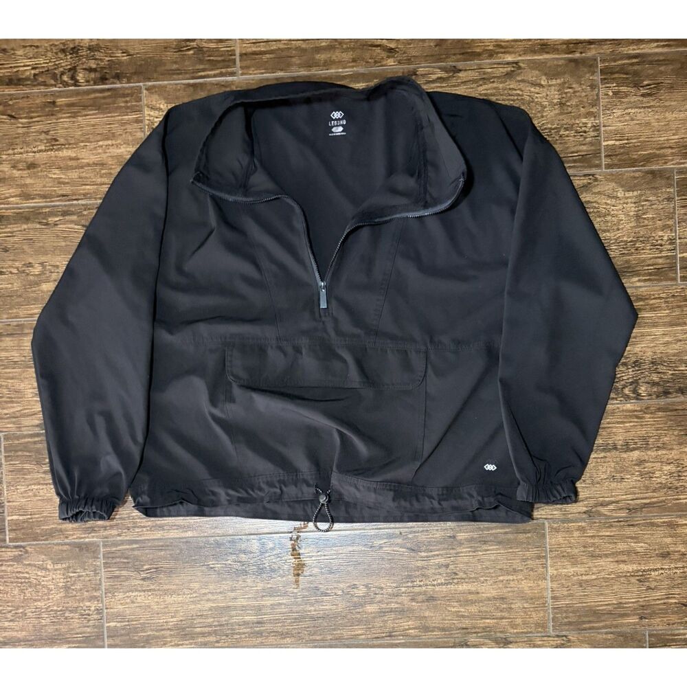 LEG3ND Black Half-Zip Anorak Pullover Lightweight Jacket - S